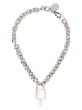 Simone Rocha padlock pearl necklace - Silver