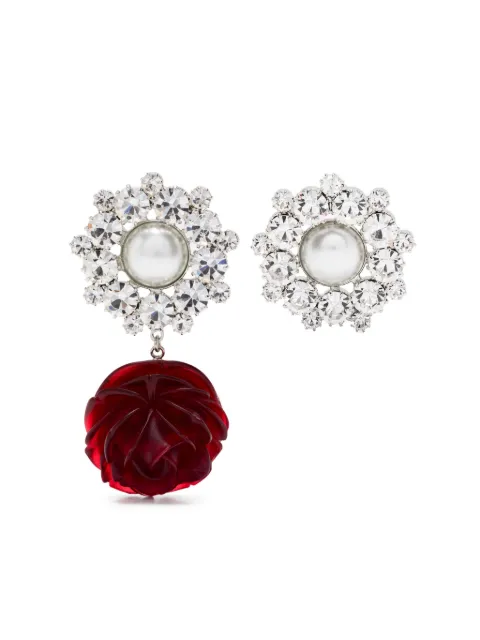 Magda Butrym rose crystal-embellished earrings