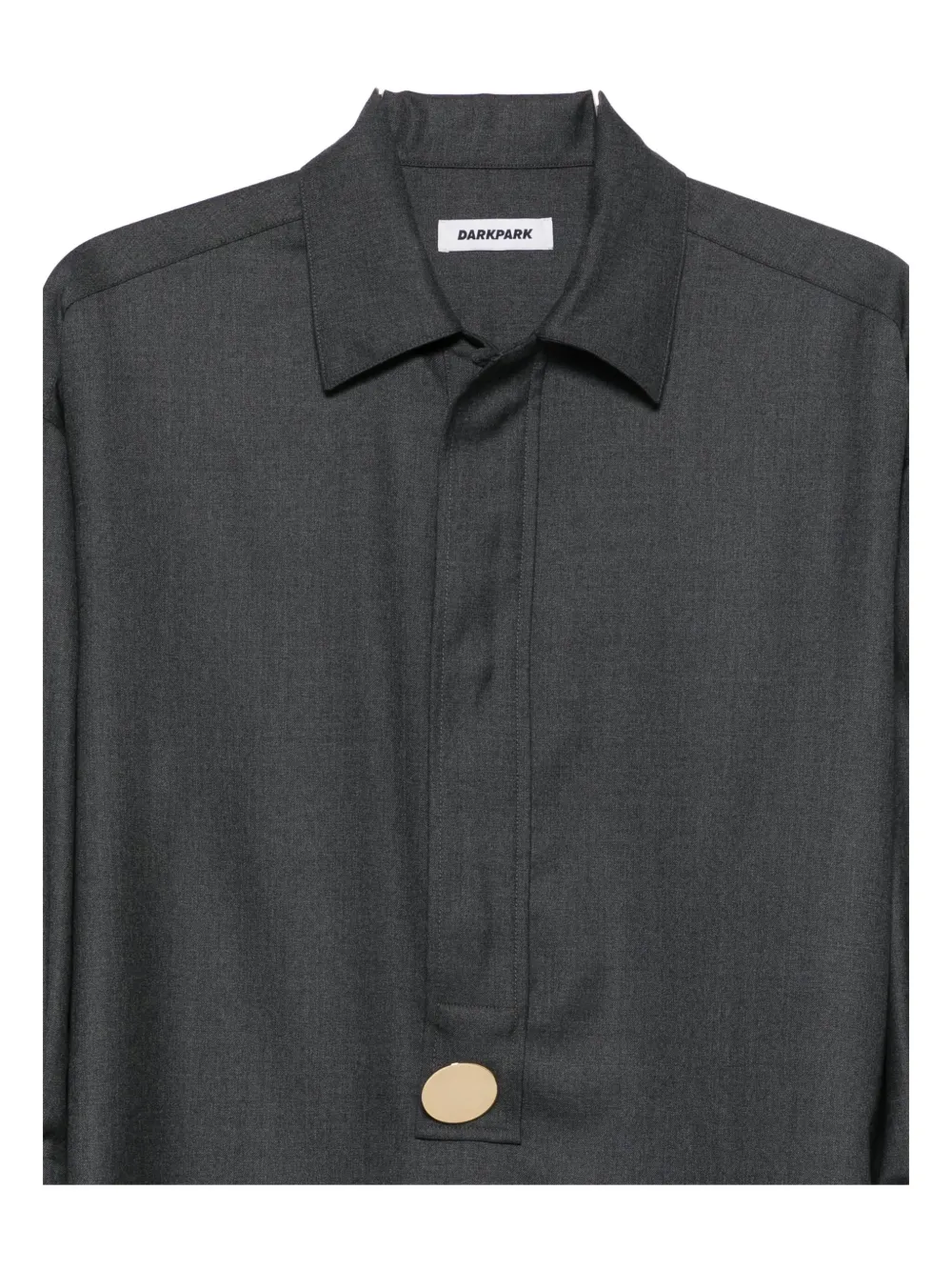 Darkpark Button-detail Wool Blouse In Gray