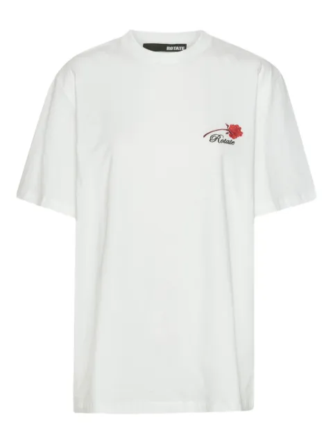 ROTATE BIRGER CHRISTENSEN logo-embroidery organic-cotton T-shirt