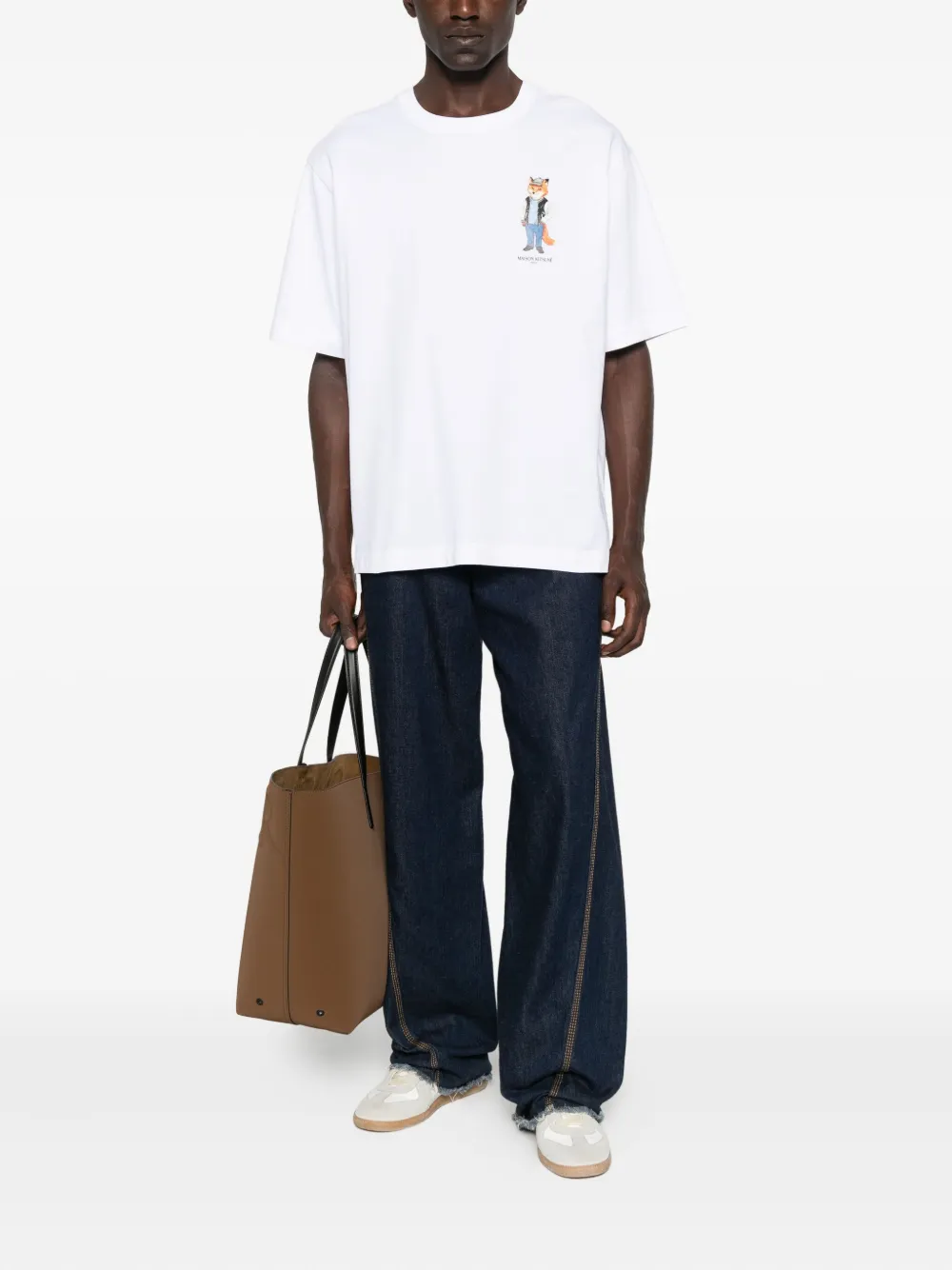 Maison Kitsuné fox-print T-shirt - Wit