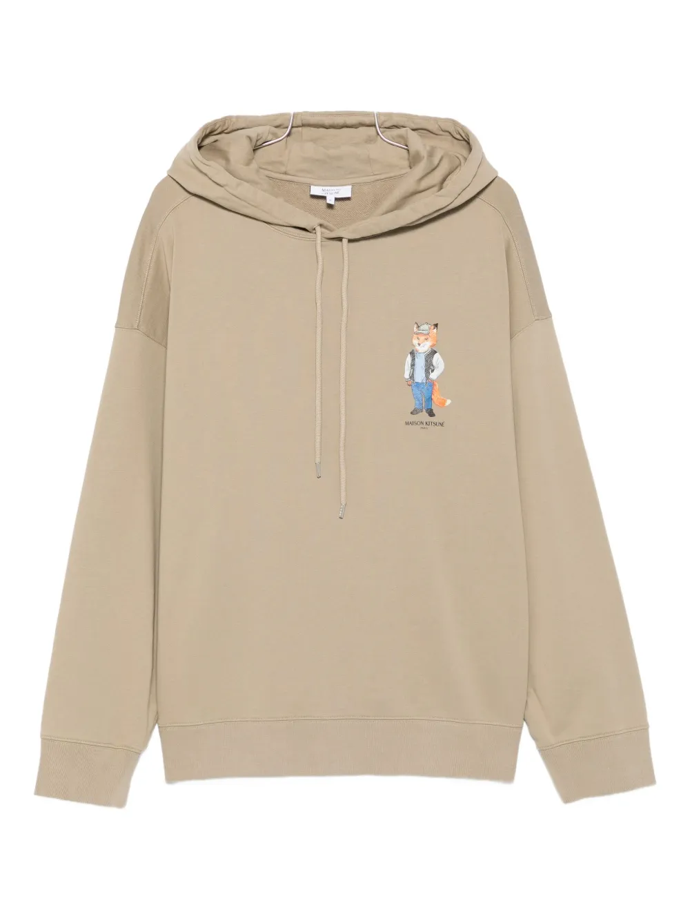 Maison Kitsuné logo-print hoodie - ニュートラル Maison Kitsuné logo-print hoodie - ニュートラル