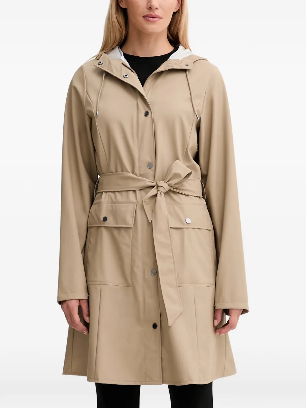 Rains 18130 Curve hooded parka - Toni neutri