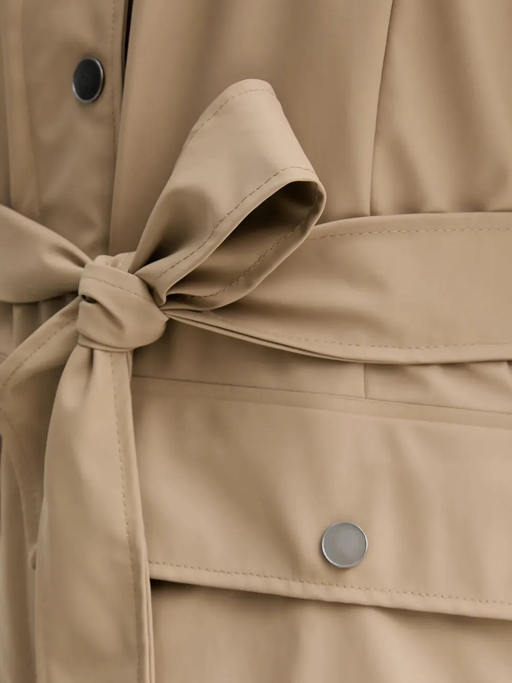 Rains 18130 Curve parka met capuchon Beige