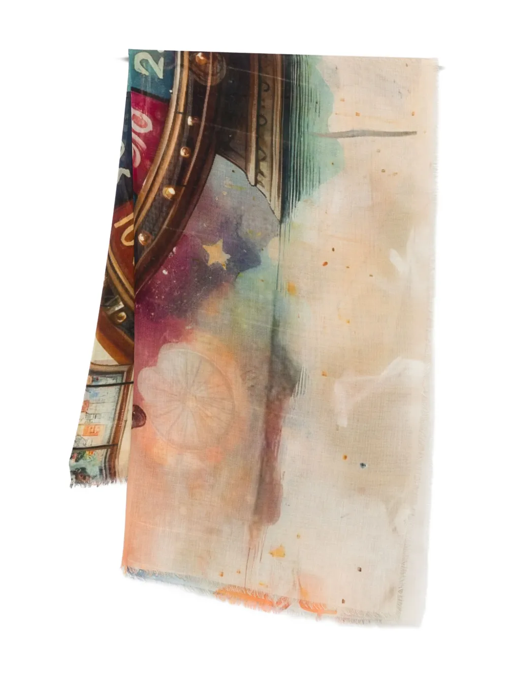 D'aniello Graphic-print Scarf In Multi