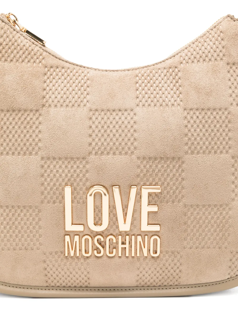 Love Moschino Quilted Shoulder Bag In Neutral