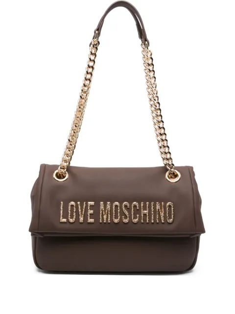 Love Moschino logo-plaque shoulder bag