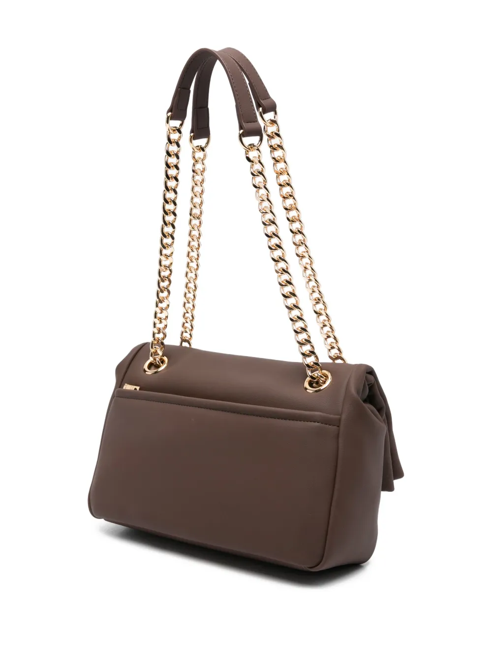 Love Moschino Logo-plaque Shoulder Bag In Brown