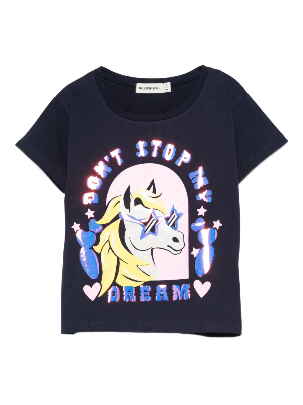 Billieblush T-shirt met eenhoornprint Blauw