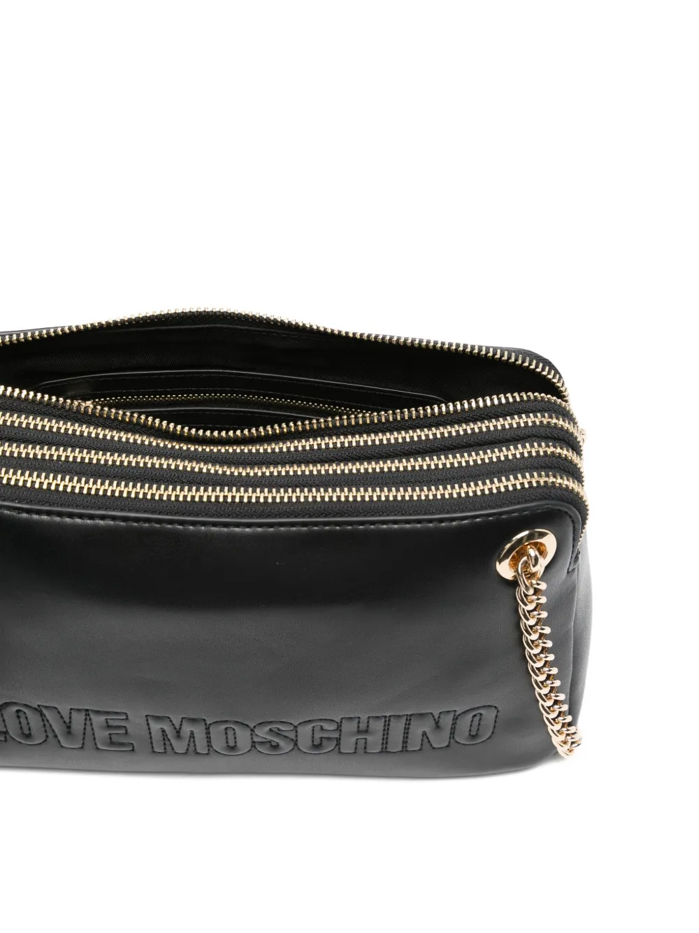 Love Moschino Logo Cross Body Bag In Black