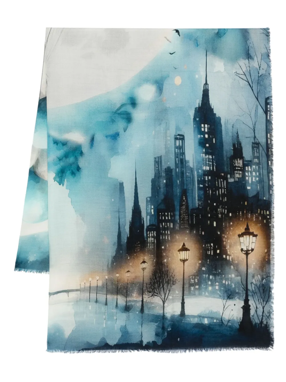 D'aniello Cityscape スカーフ - ブルー D'aniello Cityscape スカーフ - ブルー