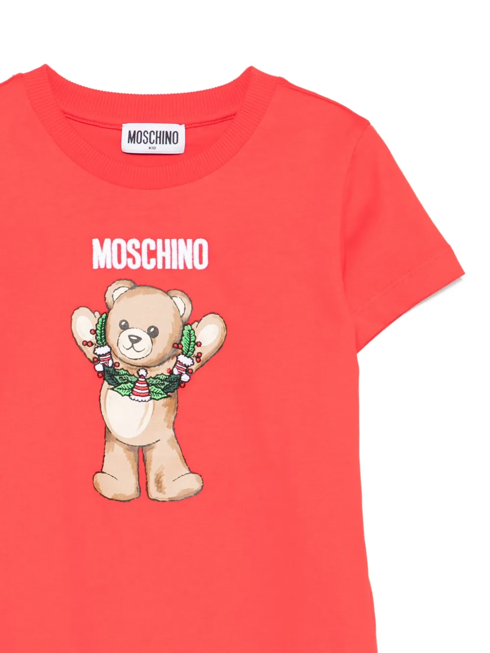 Moschino Kids T-shirt met print Rood