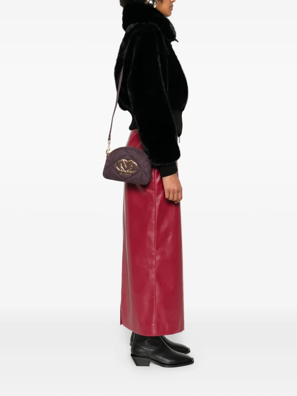 Love Moschino quilted logo-plaque crossbody bag | Image 2