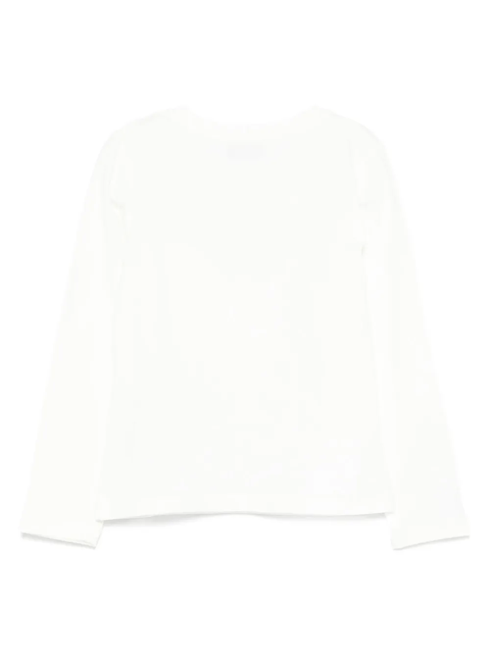 Moschino Kids T-hirt verfraaid met strik en lange mouwen Wit