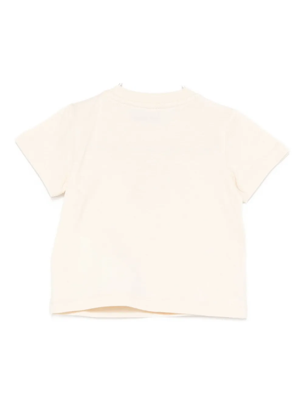 Moschino Teddy-print Cotton T-shirt In Nude