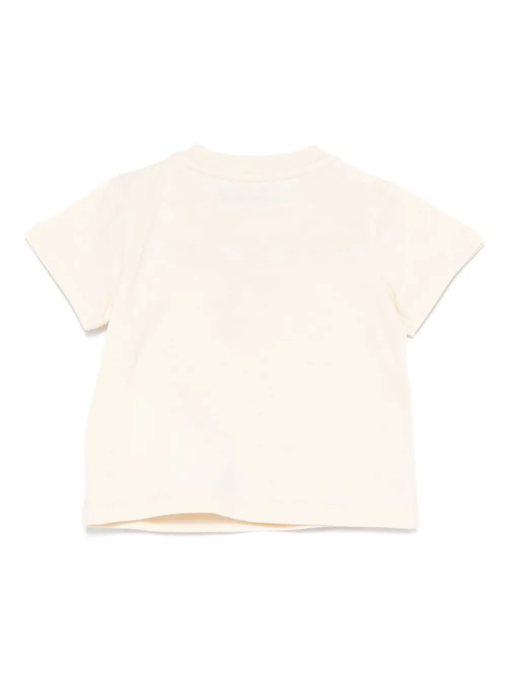 Moschino Kids Katoenen T-shirt met teddybeerprint Beige