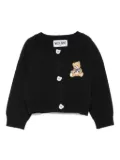 Moschino Kids teddy-applique cardigan - Black