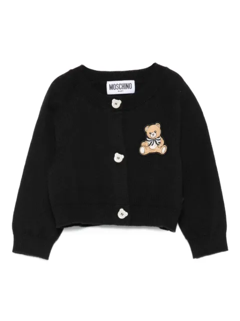Moschino Kids cárdigan con aplique teddy bear
