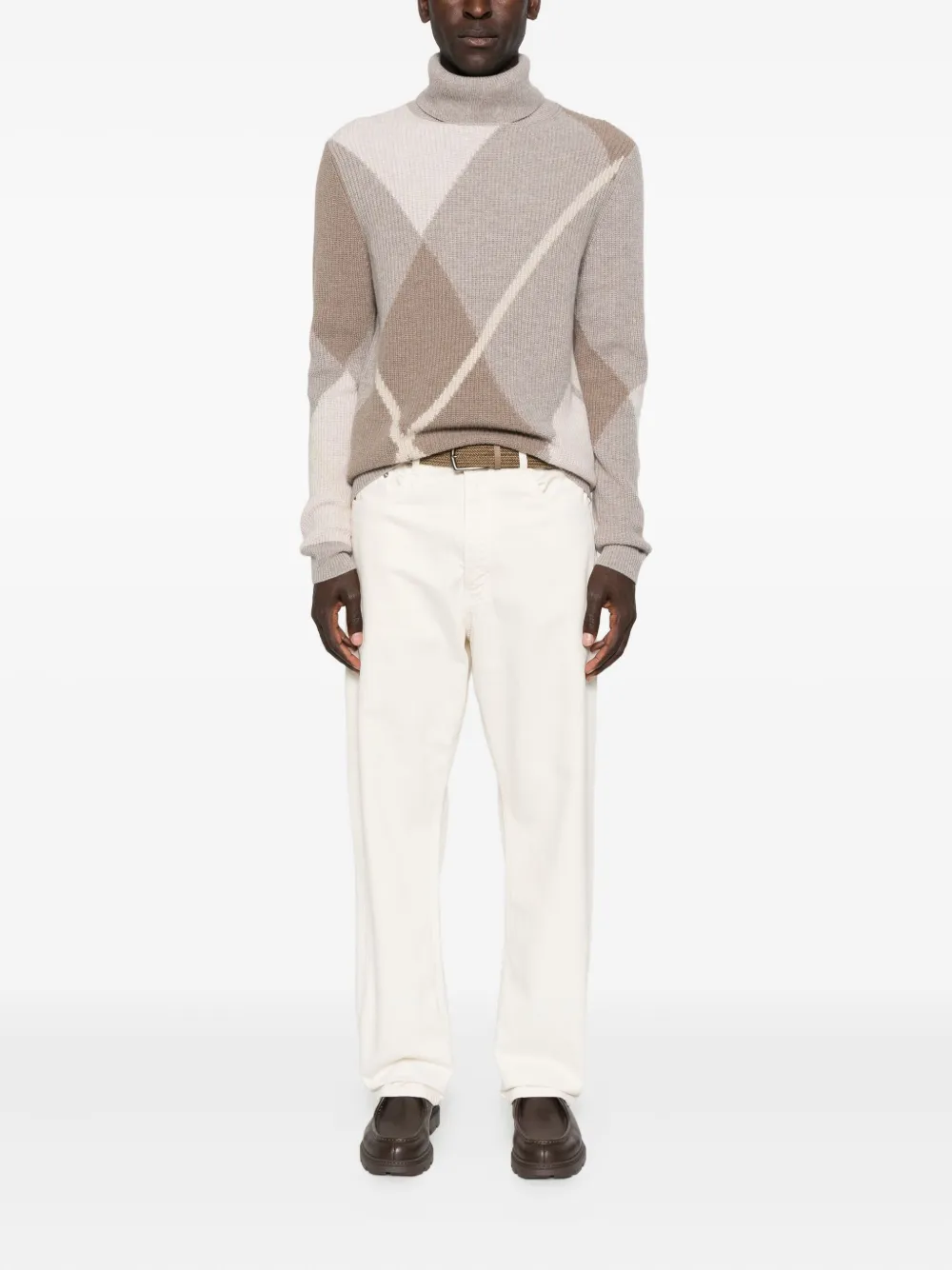 Eric Bompard Argyle diamond-pattern sweater | Knitted Sweaters | Image 2