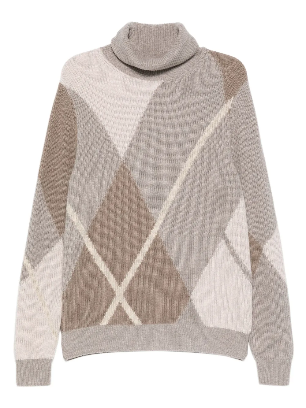 Eric Bompard Argyle diamond-pattern sweater | Neutrals | Image 1