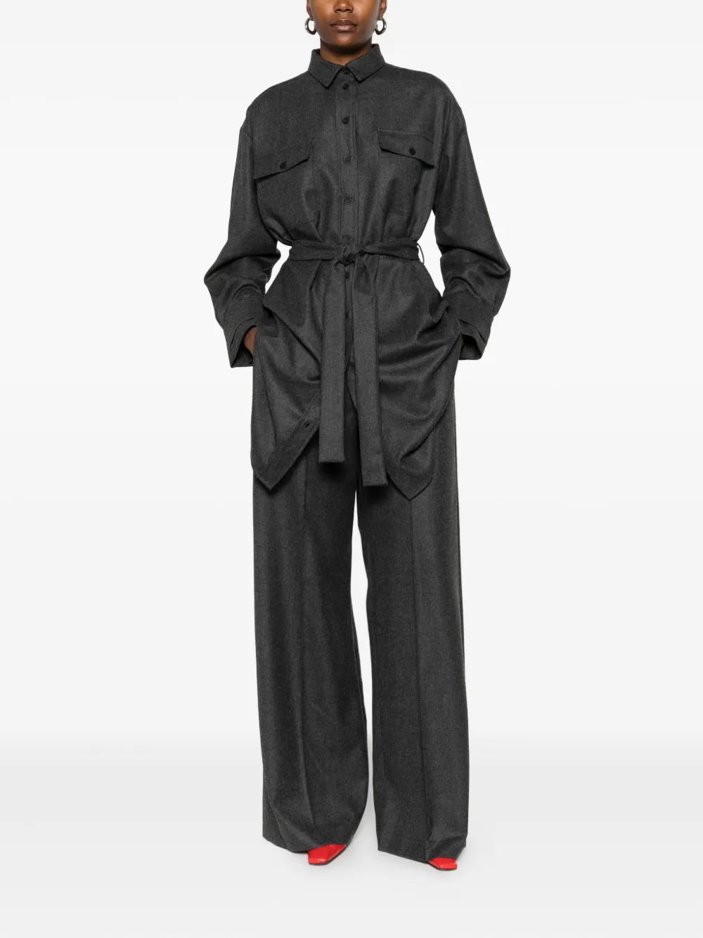 Eric Bompard Straight broek - Grijs