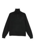 Eric Bompard zip-neck ribbed sweater - Grey