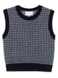 Eric Bompard patterned crew-neck vest - Blue