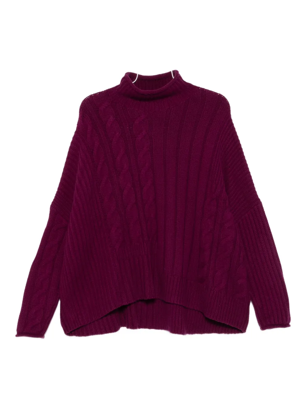 Eric Bompard cable-knit high-neck sweater | Red | Image 1