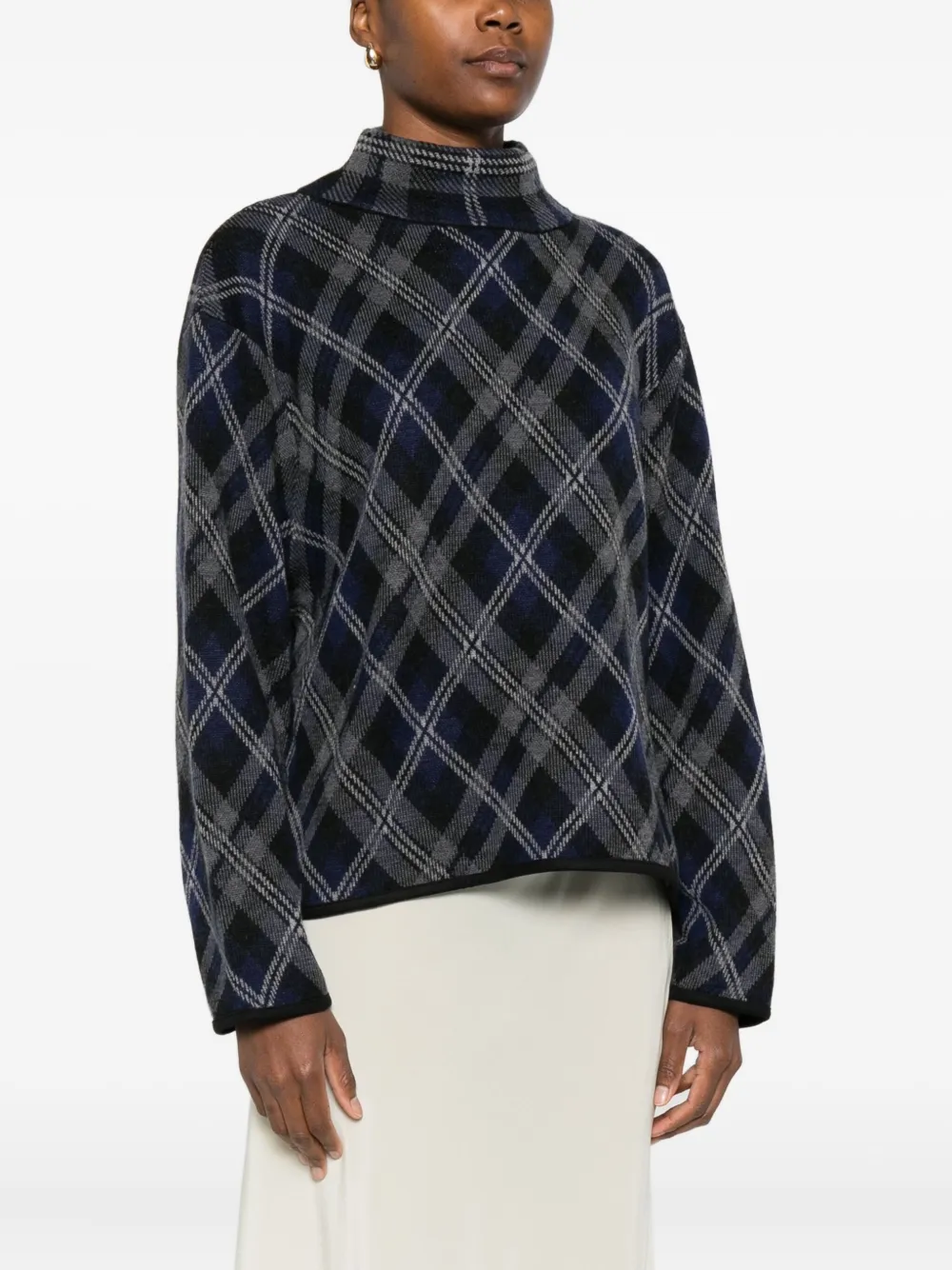 Eric Bompard Turtleneck Wool-cashmere Sweater In Black