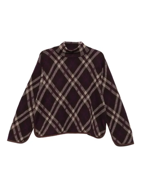 Eric Bompard high-neck tartan sweater 