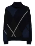 Eric Bompard Argyle diamond-pattern sweater - Blue