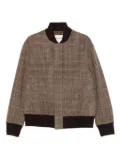 Eric Bompard check-pattern bomber jacket - Brown