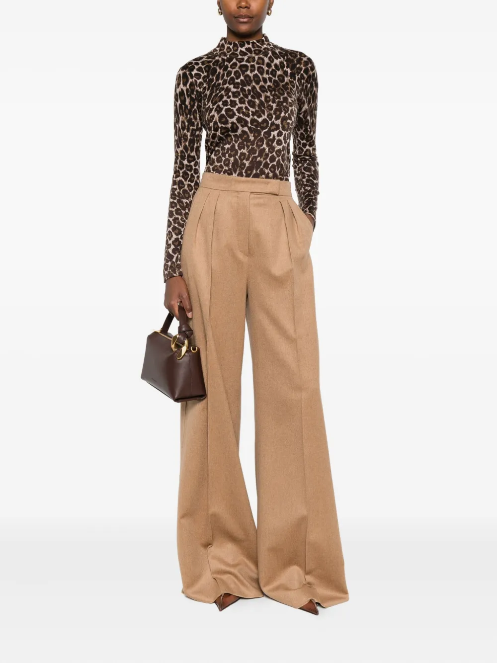 Eric Bompard T-shirt Aus Kaschmir Mit Leoparden-print In Animal Print