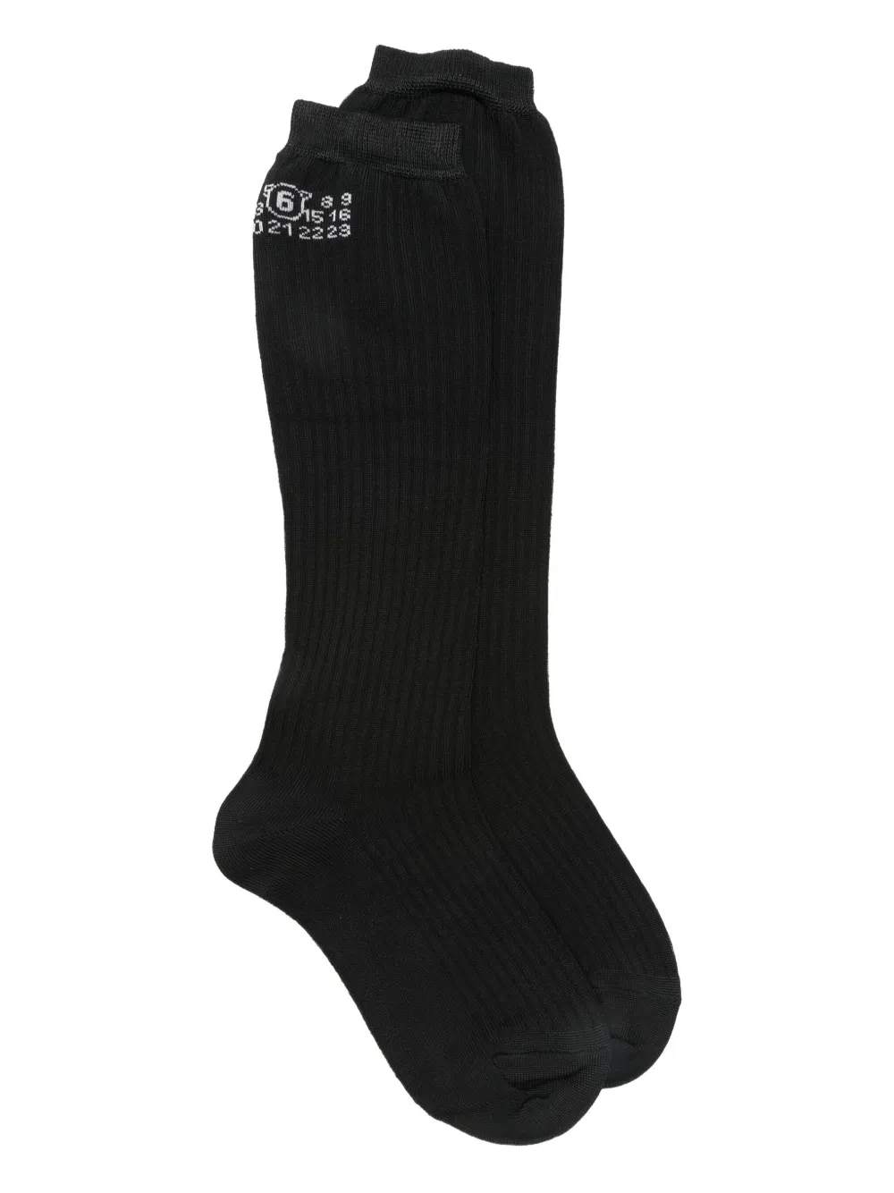 MM6 Maison Margiela logo socks Zwart