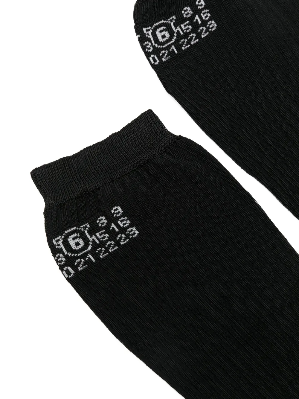 MM6 Maison Margiela logo socks Zwart