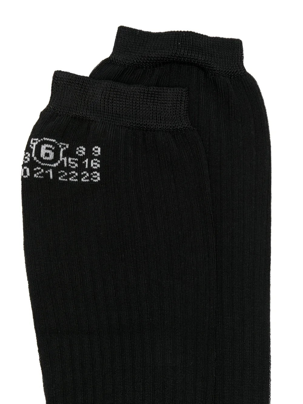 MM6 Maison Margiela logo socks Zwart