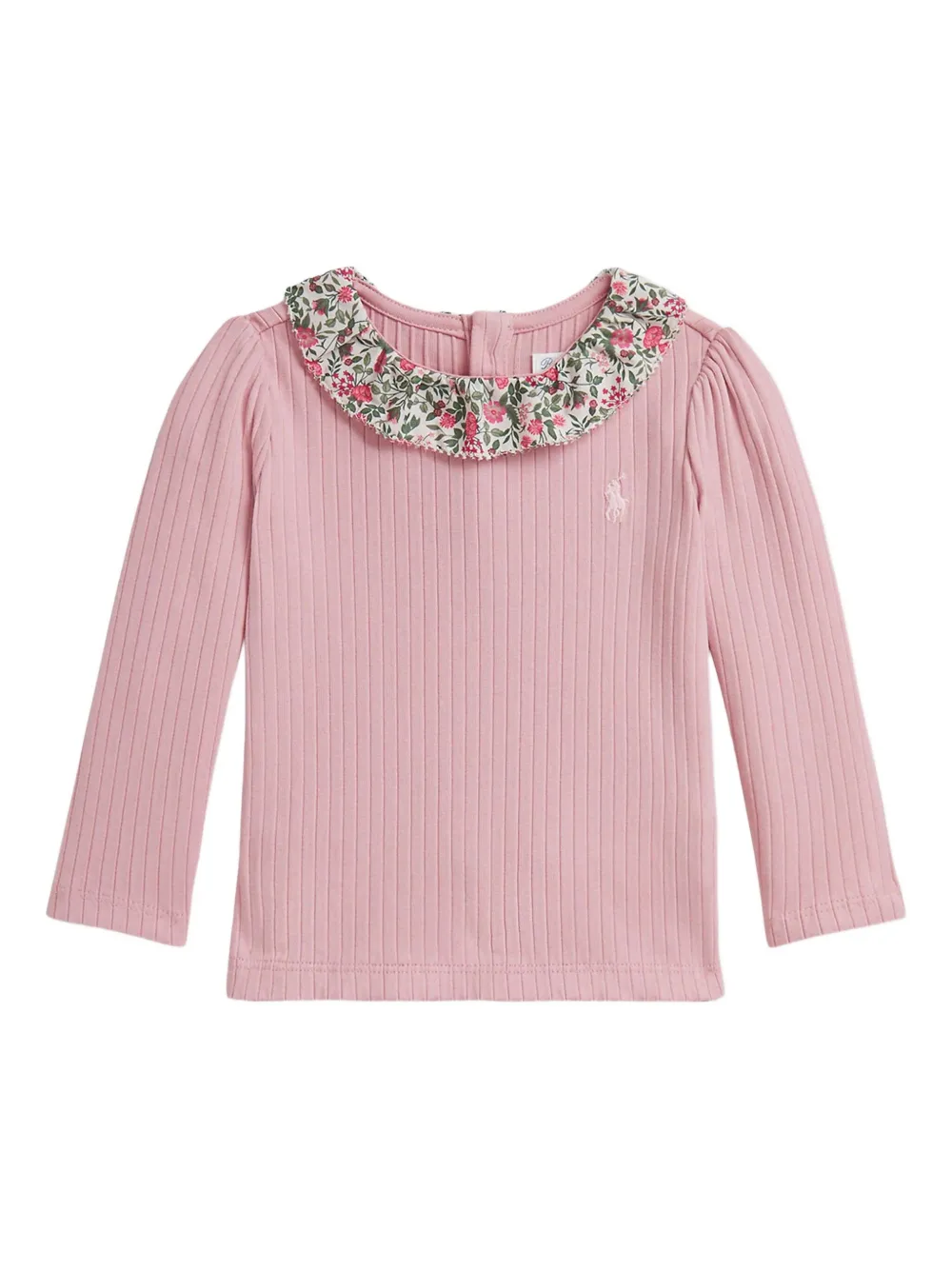 POLO RALPH LAUREN KIDS ribbed floral-collared top and trousers set | Trouser Sets | Image 2