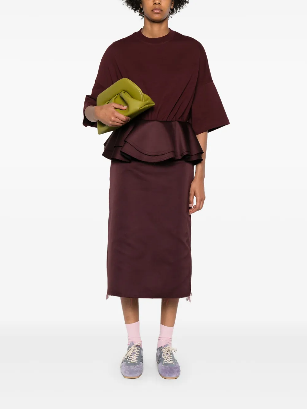 Plan C ruffled frayed midi skirt | A-Line Skirts | Image 2