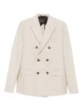 Incotex checked double-breasted blazer - Neutrals