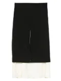 Róhe layered midi skirt - Black