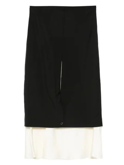 Róhe layered midi skirt