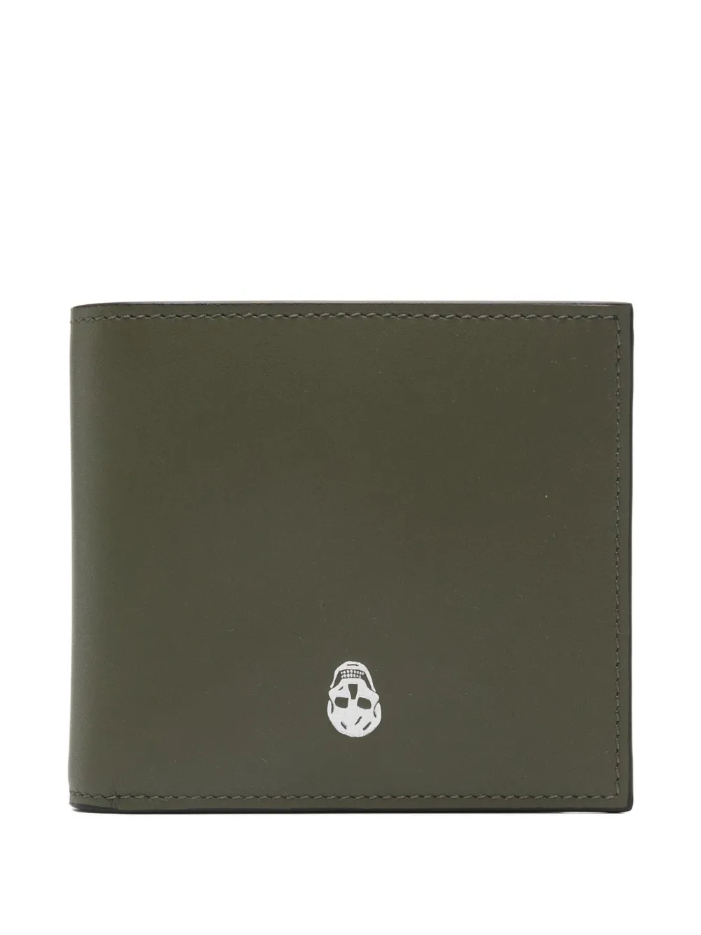 Alexander McQueen skull-plaque bi-fold wallet | Green | Image 1