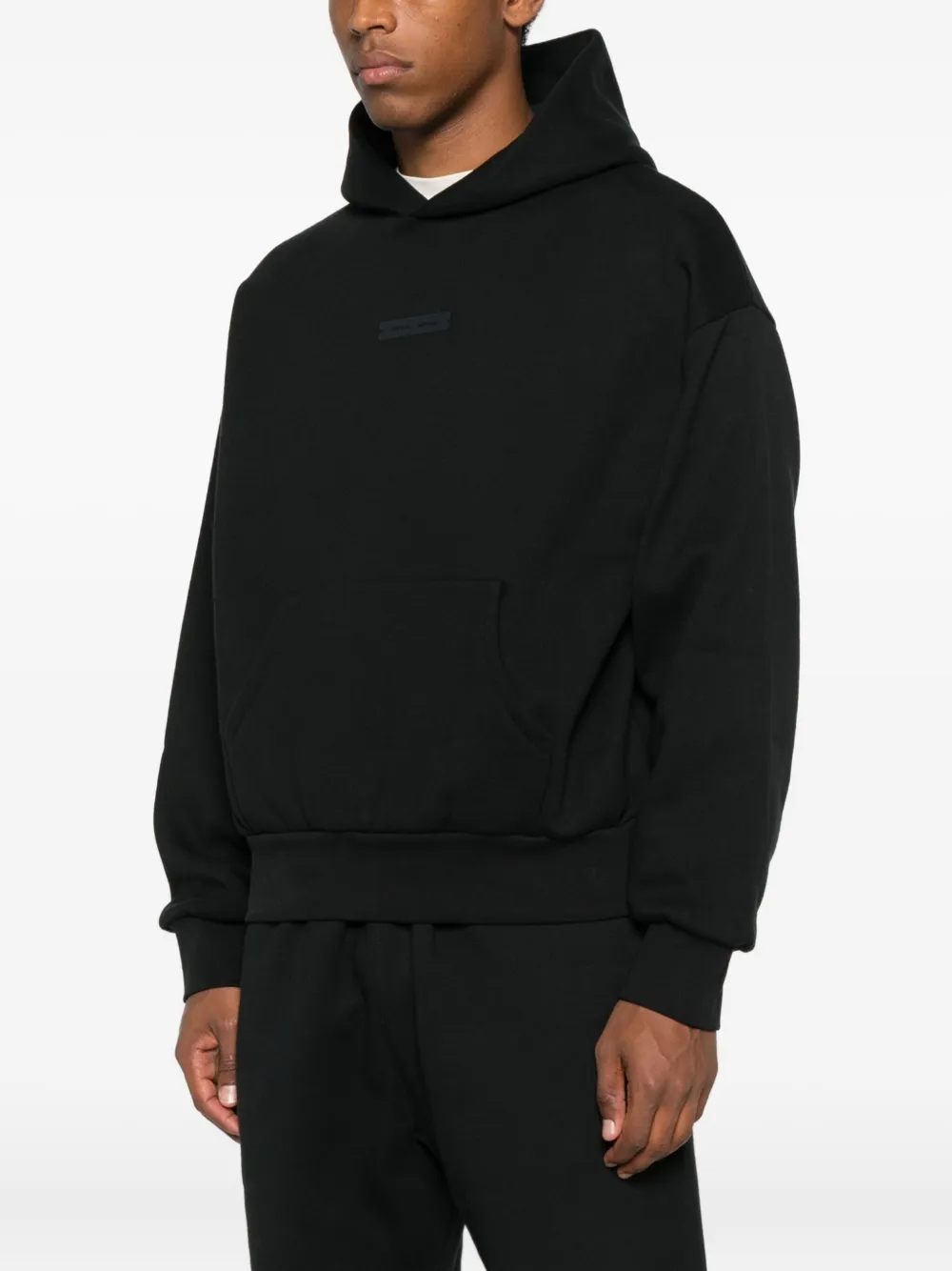 Essentials Logo-detail Hoodie In Black