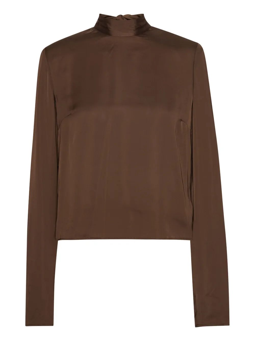 ROTATE BIRGER CHRISTENSEN cowl-back long-sleeve top | Brown | Image 1