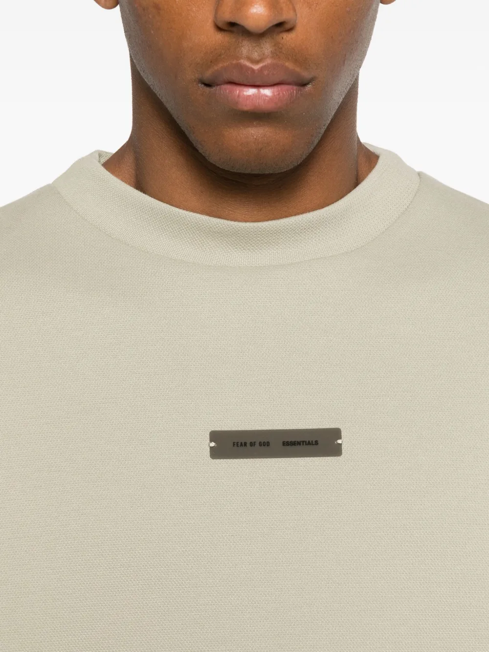FEAR OF GOD ESSENTIALS T-shirt met logopatch Beige
