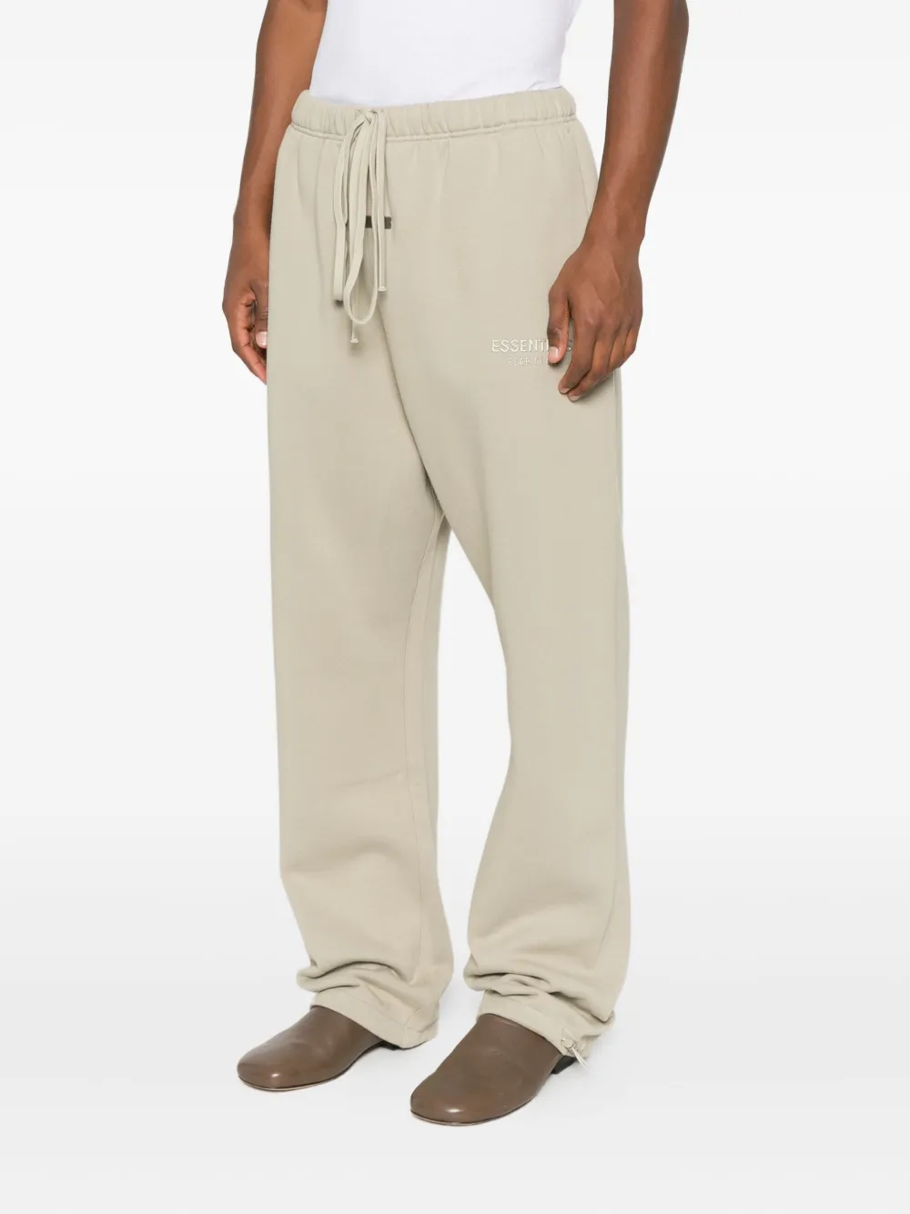 Essentials Logo-embroidered Drawstring Sweatpants In Neutral