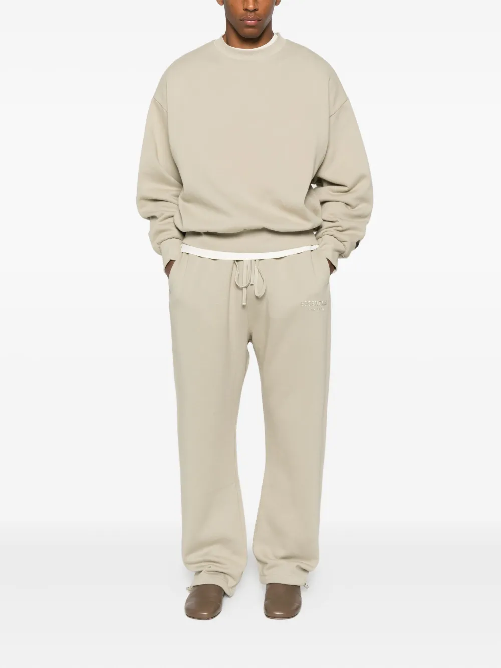 FEAR OF GOD ESSENTIALS logo-embroidered drawstring sweatpants - Beige