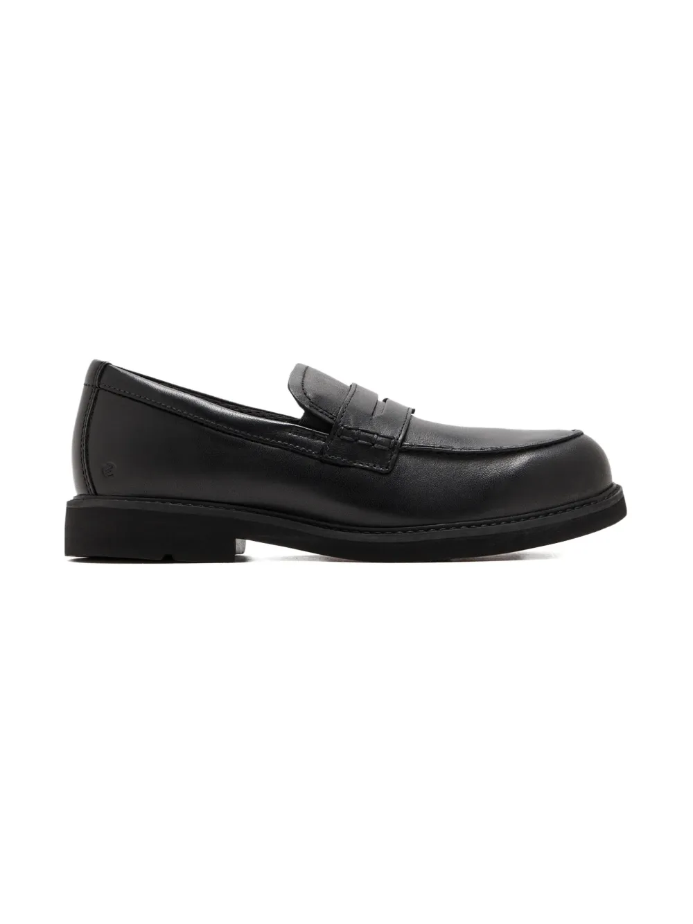 ECCO leather penny loafers Black