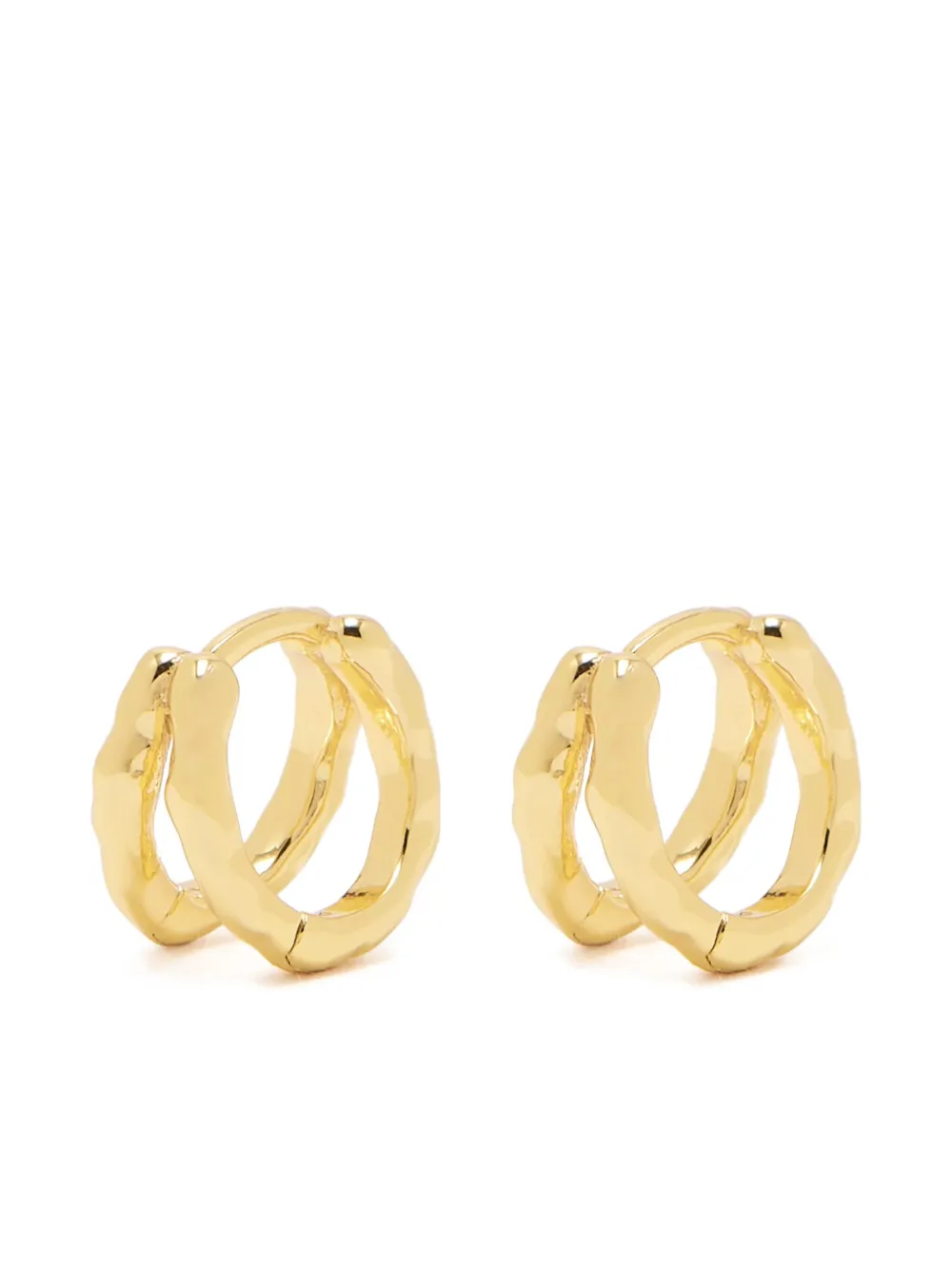 Astrid & Miyu hammered double-hoop earrings | Image 2