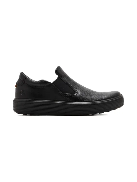 ECCO Soft 60k elastic-panel leather loafers